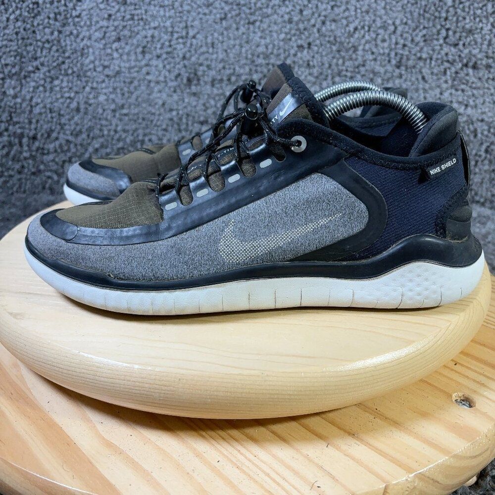 Nike Free RN 2018 Shield Running Shoe Womens Size 10 Black Olive Gym Training